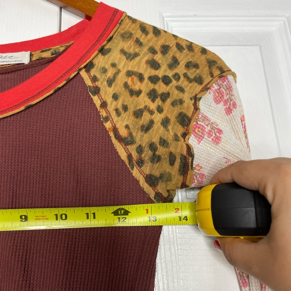 Free People Bright Side Thermal Patchwork Top In … - image 7